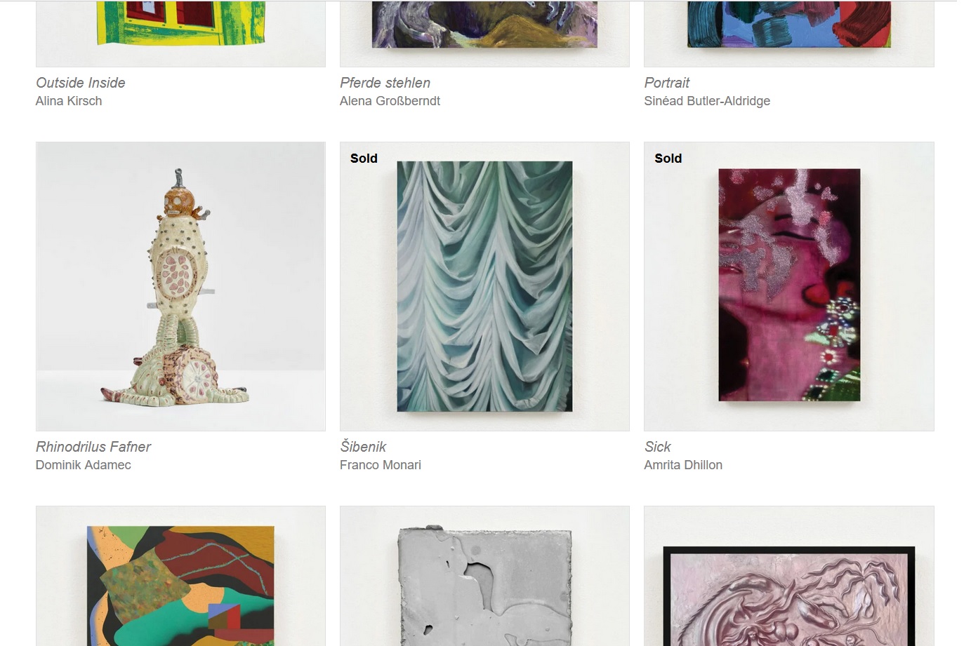 Franco Monari auction at Weserhalle Gallery in Berlin
